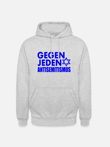 Gegen jeden antisemitismus - Unisex Hoodie - Hellgrau meliert