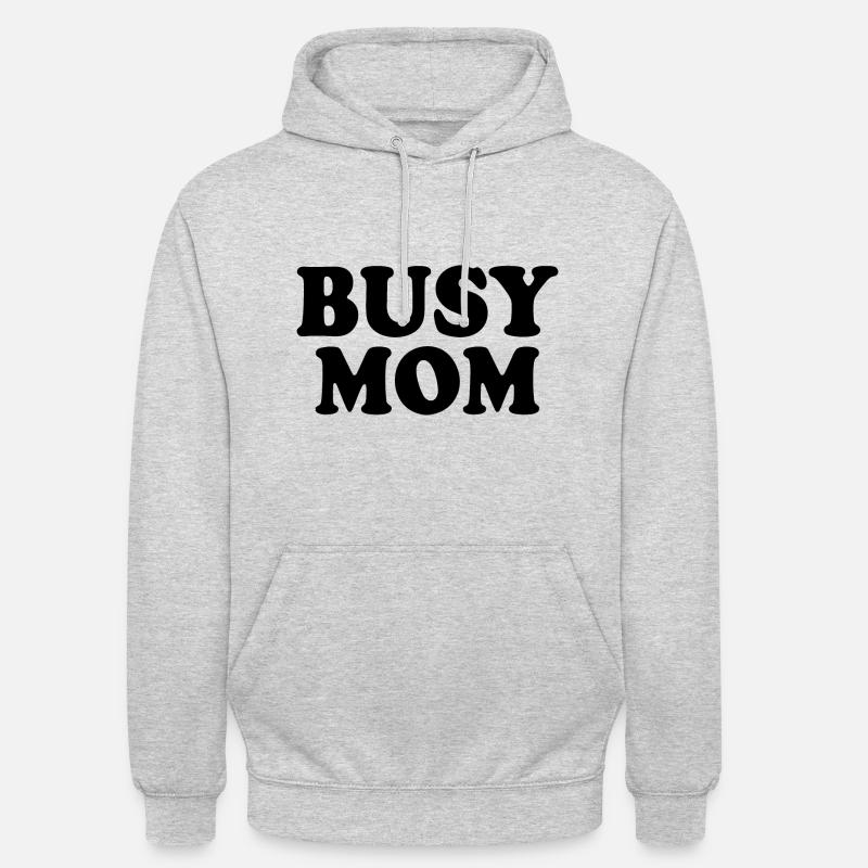 Busy mom - Hættetrøje unisex - lysegrå meleret