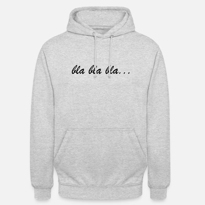 bla bla bla - Unisex Hoodie - Hellgrau meliert