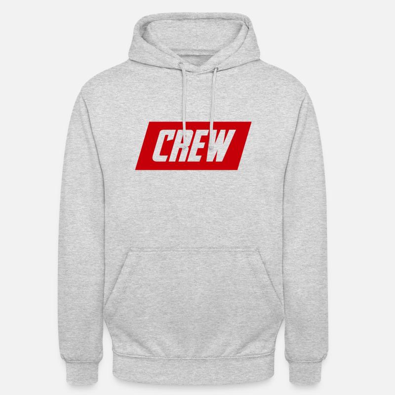 LE CREW - Sweat-shirt à capuche unisexe - gris clair chiné