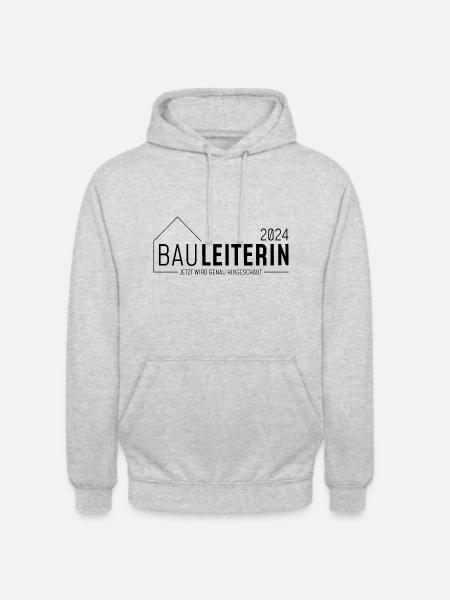 Bauleiter 2024 - Unisex Hoodie - Hellgrau meliert