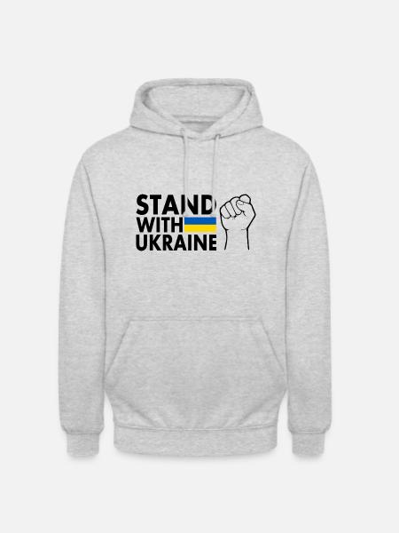 stand with ukraine - Unisex Hoodie - light heather grey