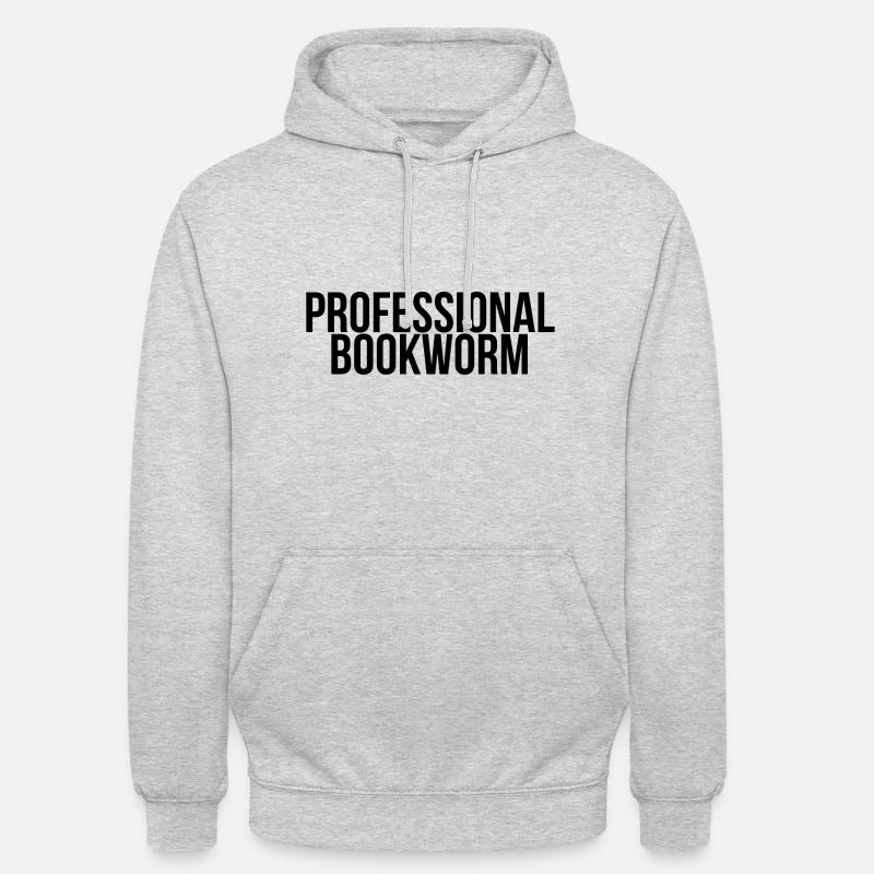 Rat de bibliothèque professionnel - Sweat-shirt à capuche unisexe - gris clair chiné