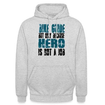 Der Held des Fahrrads - Unisex Hoodie - Hellgrau meliert - Vorne - Alina (178cm) & Michal (187cm)