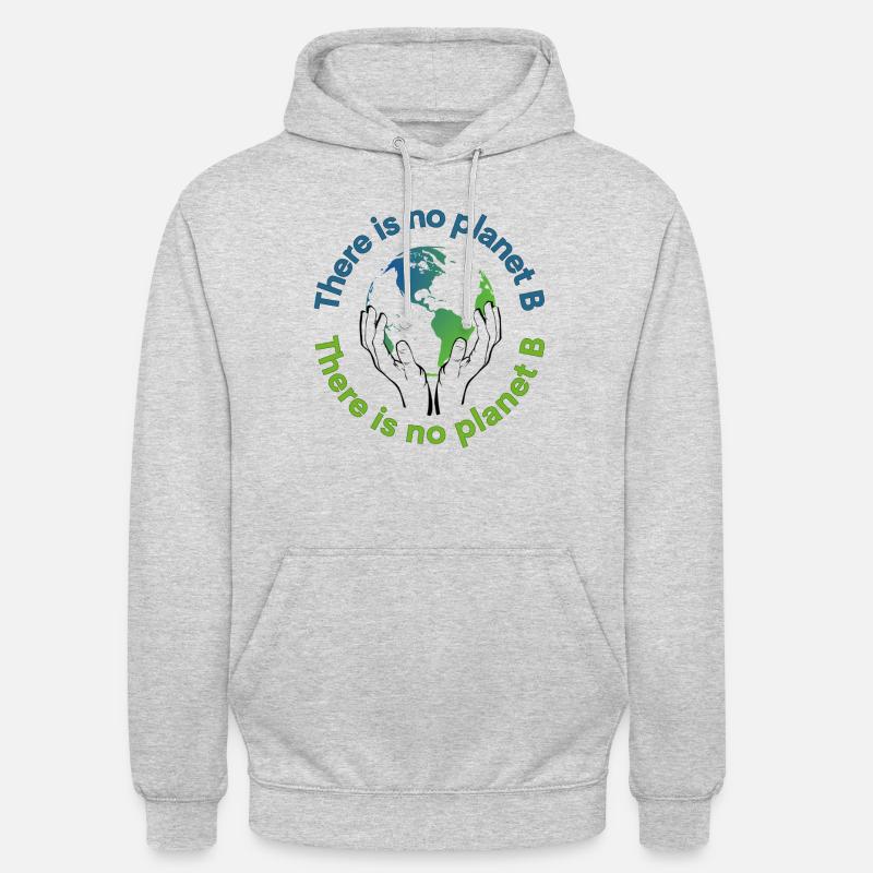 There is no Planet B - Sweat-shirt à capuche unisexe - gris clair chiné