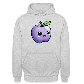 Sujet Apple pour enfants - Sweat-shirt à capuche unisexe - gris clair chiné - Devant - Alina (178cm) & Michal (187cm)