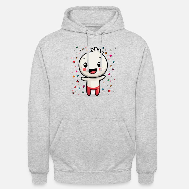 Fasnachtsfreude mit Konfetti - Unisex Hoodie - Hellgrau meliert