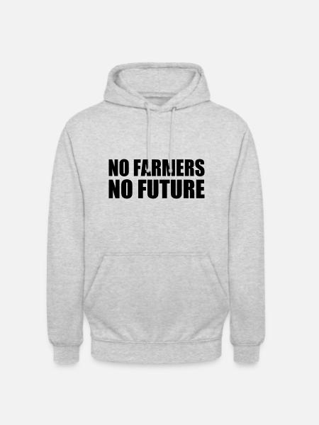 no farmers no future - Unisex Hoodie - light heather grey
