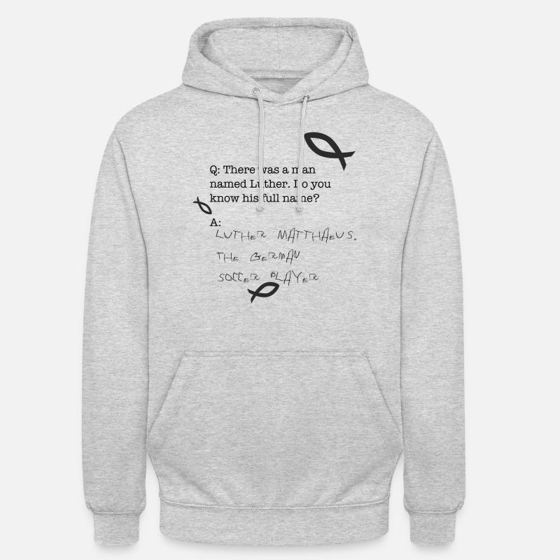 Martin Luther Matthäus - Unisex Hoodie - Hellgrau meliert