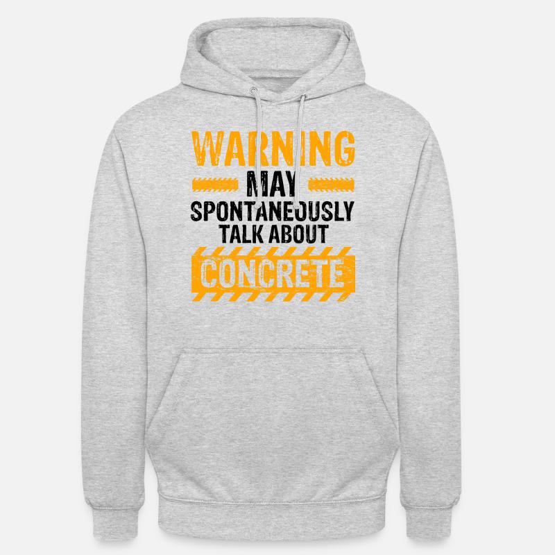 Concrete builder design for construction workers and construction site - Unisex Hoodie - light heather grey