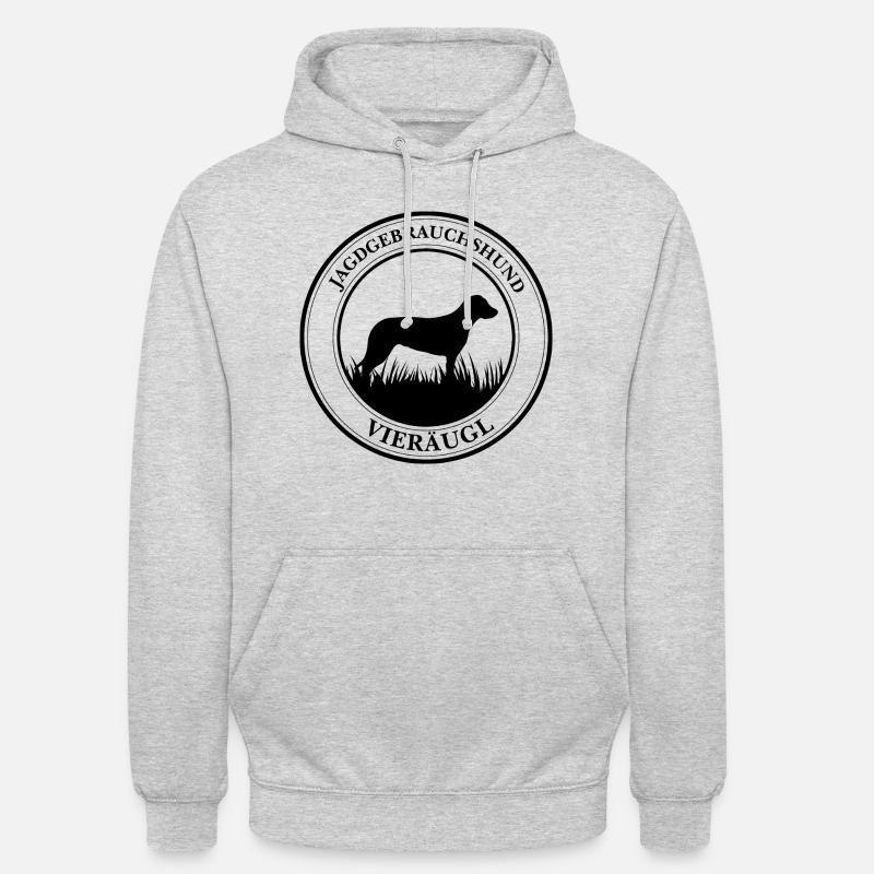 Vieräugl Jagdgebrauchshund Jagdhunde Hund Wilsigns - Unisex Hoodie - Hellgrau meliert
