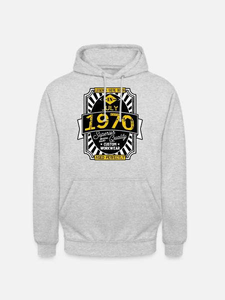 1970 JULY - Unisex Hoodie - light heather grey