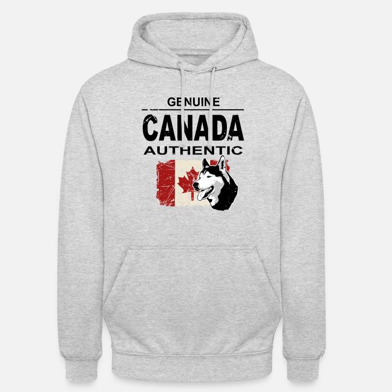 Kanada - Maple Leaf - Huskys - Canada - Unisex Hoodie - Hellgrau meliert