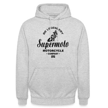 Supermoto - Unisex Hoodie - light heather grey - Front - Alina (178cm) & Michal (187cm)