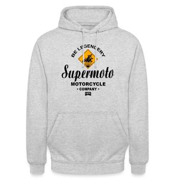 Supermoto - Unisex Hoodie - light heather grey - Front - Alina (178cm) & Michal (187cm)