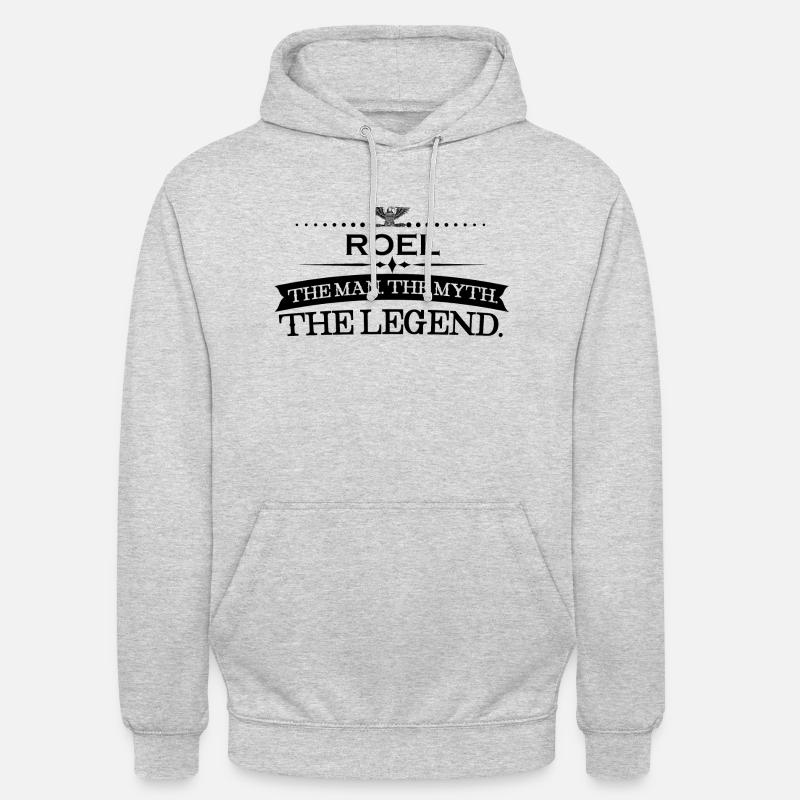 Mann mythos legende geschenk Roel - Sweat-shirt à capuche unisexe - gris clair chiné