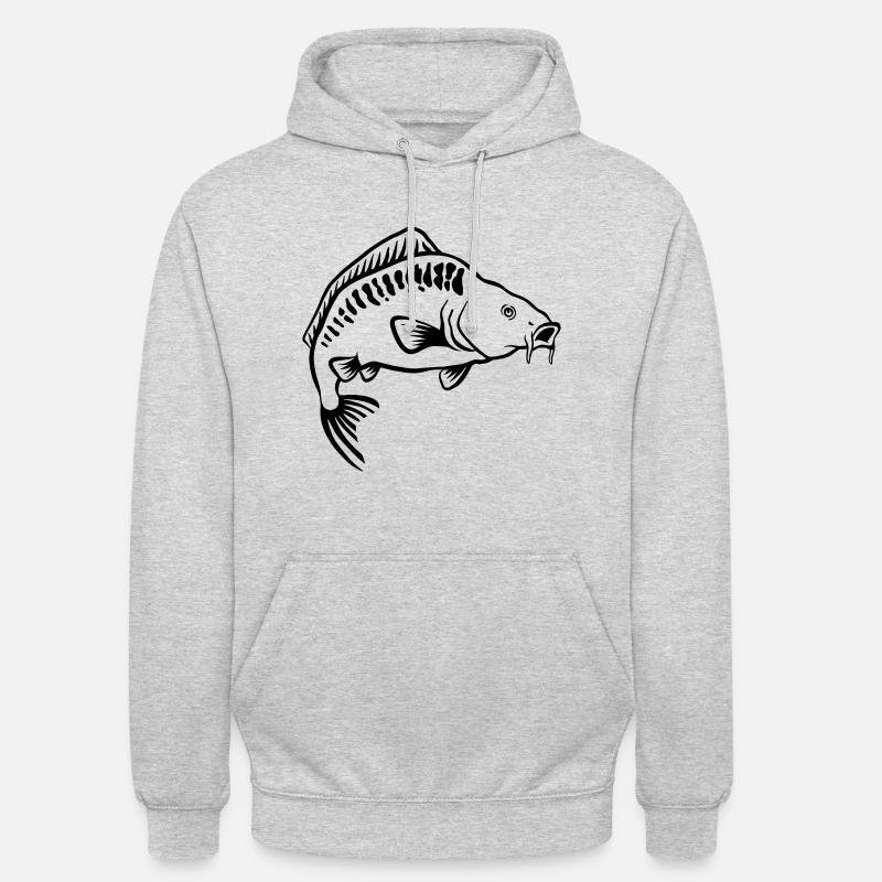 carpe - Sweat-shirt à capuche unisexe - gris clair chiné