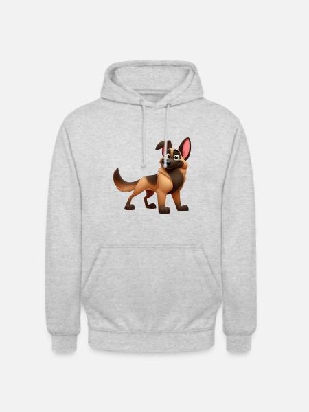 Malinois - Unisex Hoodie - Hellgrau meliert