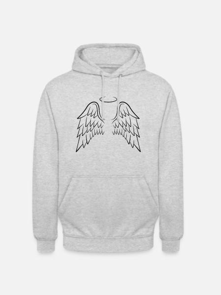 Engelfslügel - Sweat-shirt à capuche unisexe - gris clair chiné