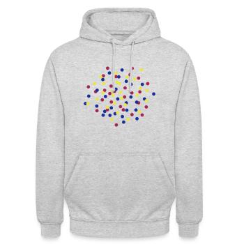 Konfetti - Unisex Hoodie - Hellgrau meliert - Vorne - Alina (178cm) & Michal (187cm)