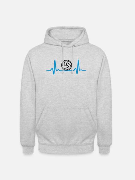 Volleyball Heartbeat - Unisex Hoodie - light heather grey