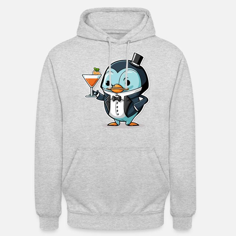 Pingouins pour - Sweat-shirt à capuche unisexe - gris clair chiné