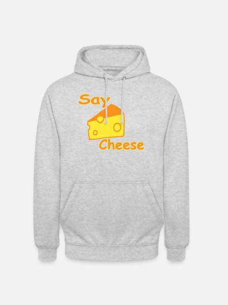 Say Cheese - Unisex Hoodie - Hellgrau meliert