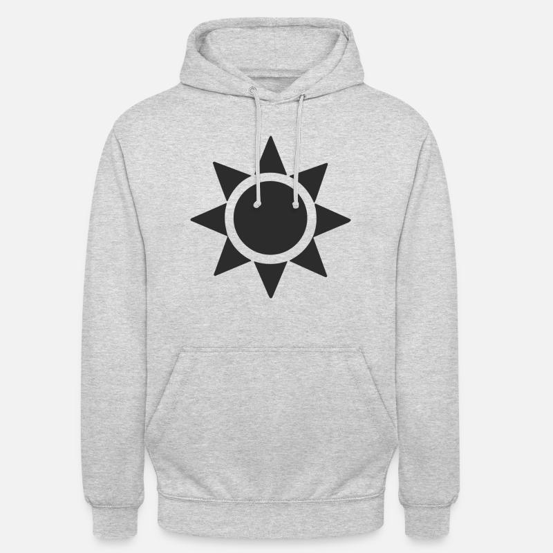 Abstrait Soleil Soleil Art abstrait - Sweat-shirt à capuche unisexe - gris clair chiné