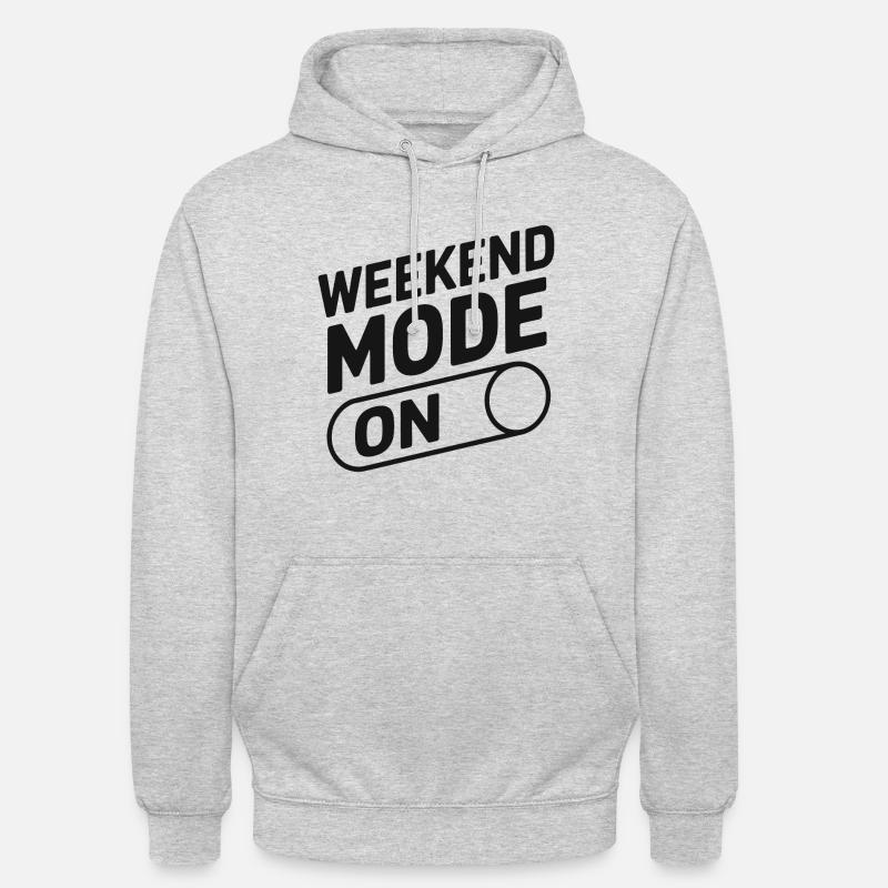 Mode week-end activé - Sweat-shirt à capuche unisexe - gris clair chiné