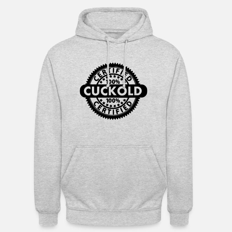 certified cuckold - Felpa con cappuccio unisex - grigio chiaro melange
