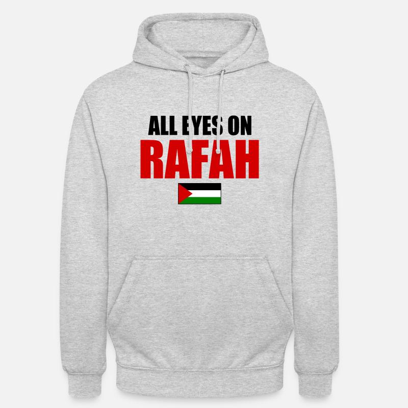 all eyes on rafah - Sweat-shirt à capuche unisexe - gris clair chiné