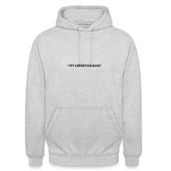 Tüv Geprüfter Ranz - Unisex Hoodie - Hellgrau meliert - Vorne - Alina (178cm) & Michal (187cm)