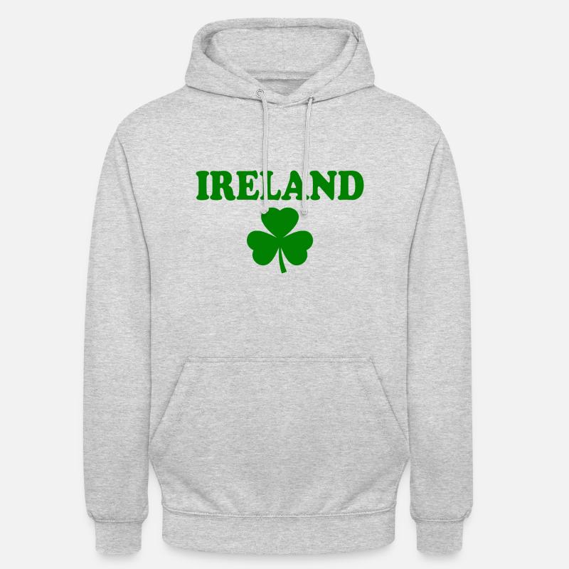Trèfle d’Irlande Trèfles - Sweat-shirt à capuche unisexe - gris clair chiné