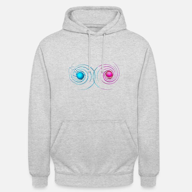 Vibration Vibration Objets Sphère Dimension - Sweat-shirt à capuche unisexe - gris clair chiné