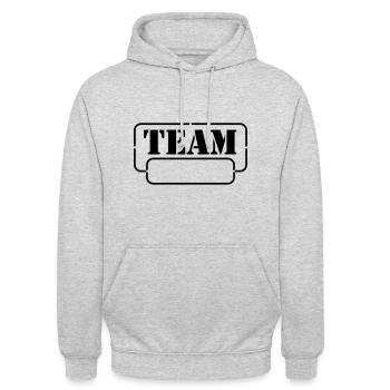 Team personalization - Unisex Hoodie - light heather grey - Front - Alina (178cm) & Michal (187cm)