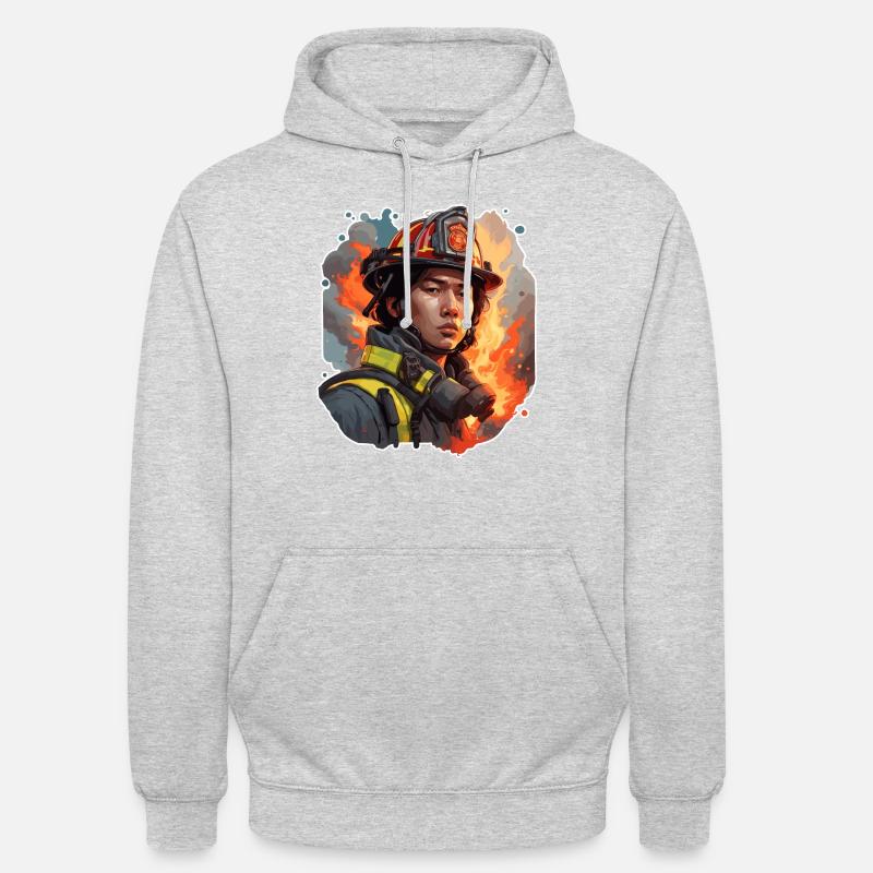 Firefighter / Fire / Fire / Extinguish / Hero - Unisex Hoodie - light heather grey