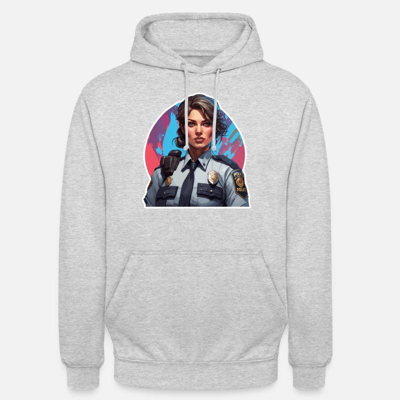 Polizei / Einsatz / Beruf / Job / Einsatzkräfte - Unisex Hoodie - Hellgrau meliert