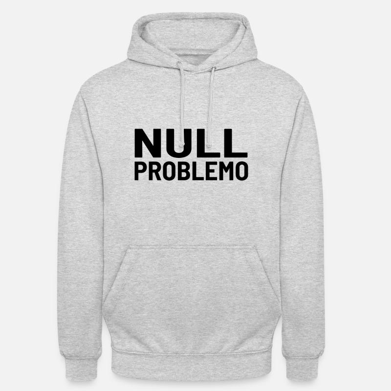 Null Problemo Kein Problem - Unisex Hoodie - Hellgrau meliert