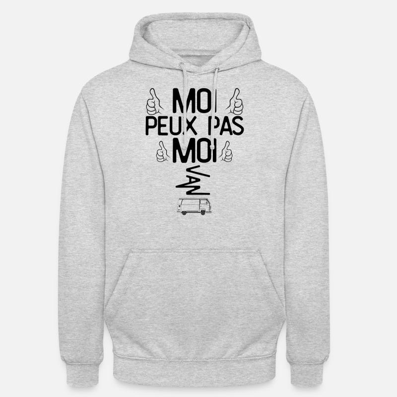 Moi Peux Pas Moi Van - Sweat-shirt à capuche unisexe - gris clair chiné