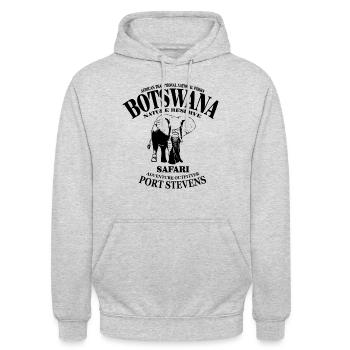 Botswana - Elephant - Unisex Hoodie - light heather grey - Front - Alina (178cm) & Michal (187cm)