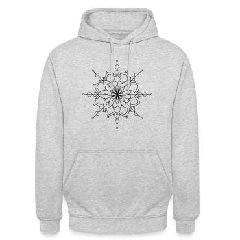 Symbole fantastique - Sweat-shirt à capuche unisexe - gris clair chiné - Devant - Alina (178cm) & Michal (187cm)