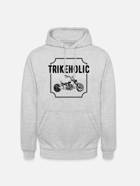 Trike Motorrad - Unisex Hoodie - Hellgrau meliert
