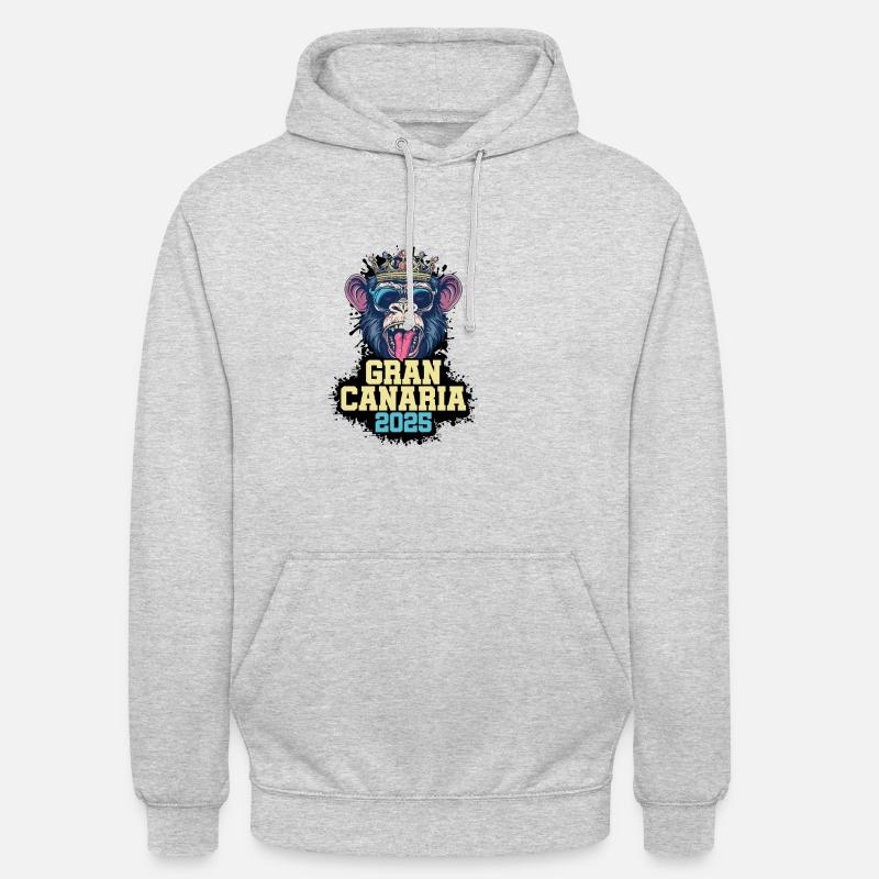 Gran Canaria 2025 Singe - Sweat-shirt à capuche unisexe - gris clair chiné