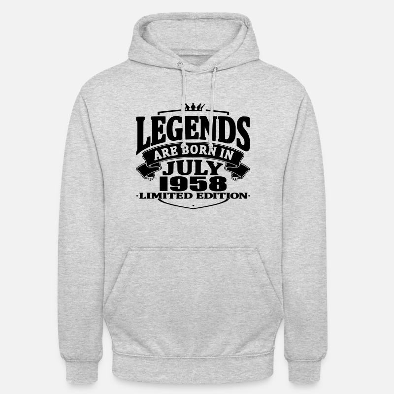 Legends are born in july 1958 - Unisex Hoodie - light heather grey