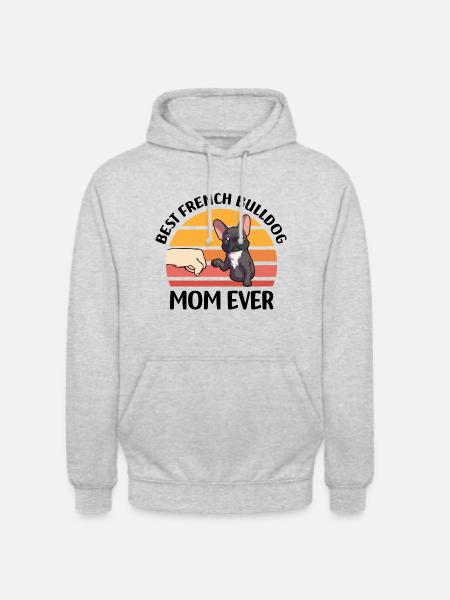 Français Bouledogue - Sweat-shirt à capuche unisexe - gris clair chiné