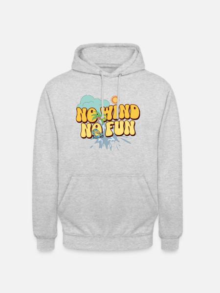 Kitesurf Kitesurfer Kiteboard - Unisex Hoodie - Hellgrau meliert