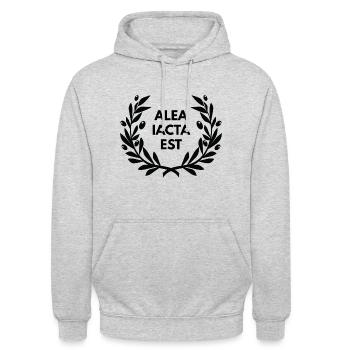 Empire romain - Sweat-shirt à capuche unisexe - gris clair chiné - Devant - Alina (178cm) & Michal (187cm)