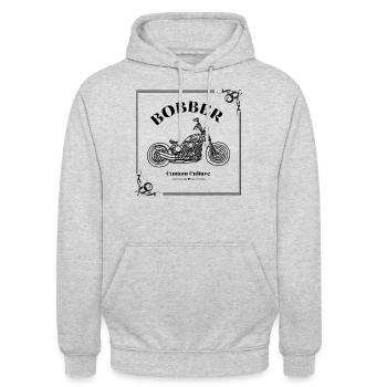 Bobber custom culture - Sweat-shirt à capuche unisexe - gris clair chiné - Devant - Alina (178cm) & Michal (187cm)