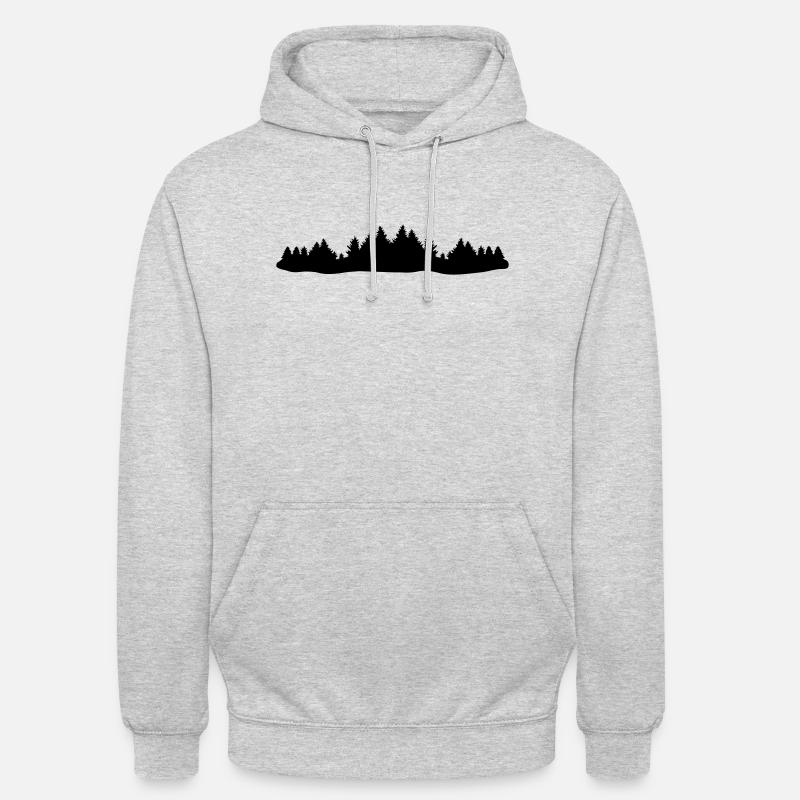 Forest, Trees - Sweat-shirt à capuche unisexe - gris clair chiné