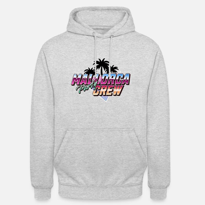 Mallorca Party Crew - Sweat-shirt à capuche unisexe - gris clair chiné